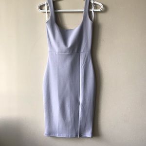 Grey midi dress with split